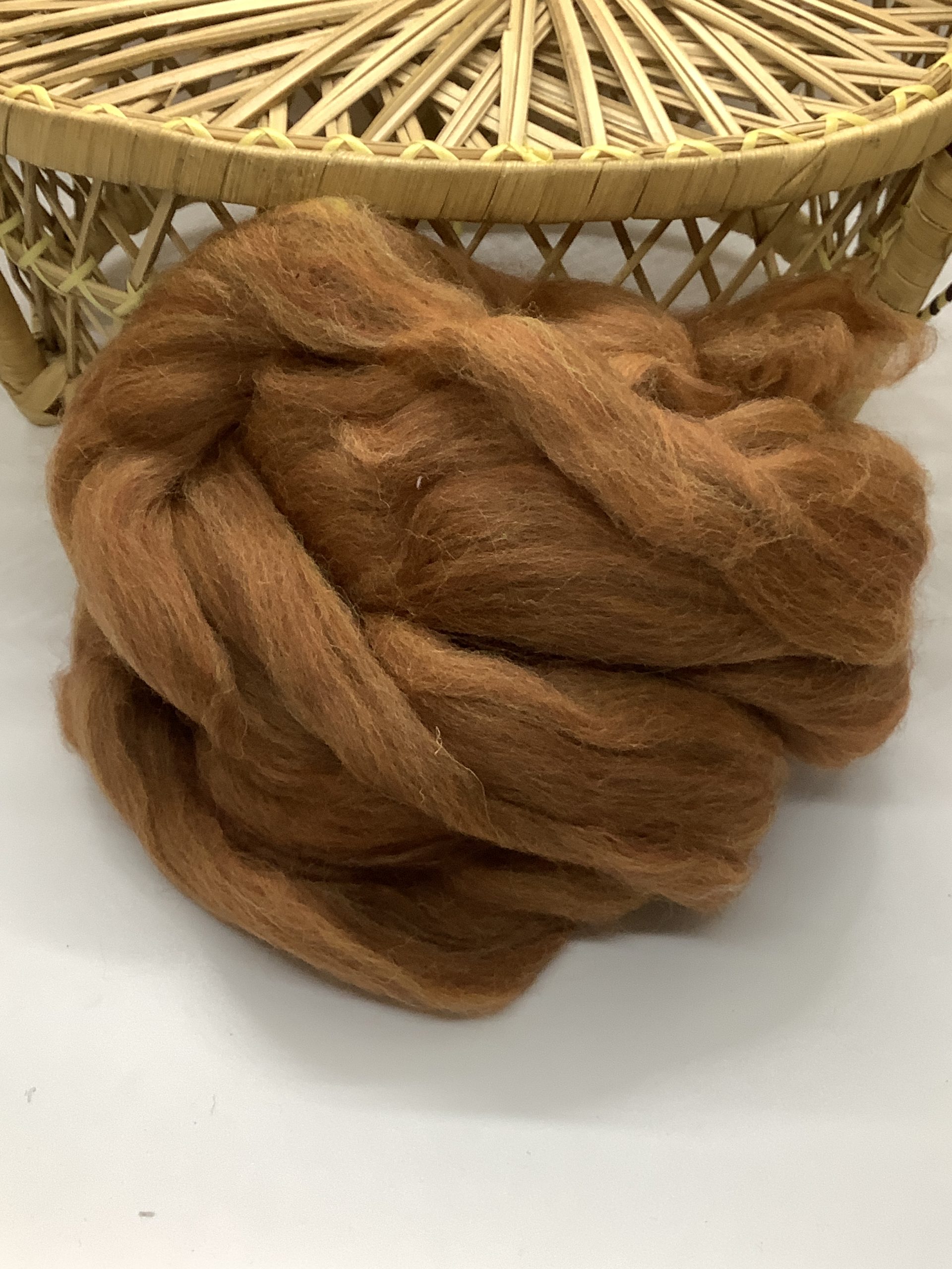 Needle Felting Yarn Wool and Mixed Fibres Rust Brown Mix 50g (122