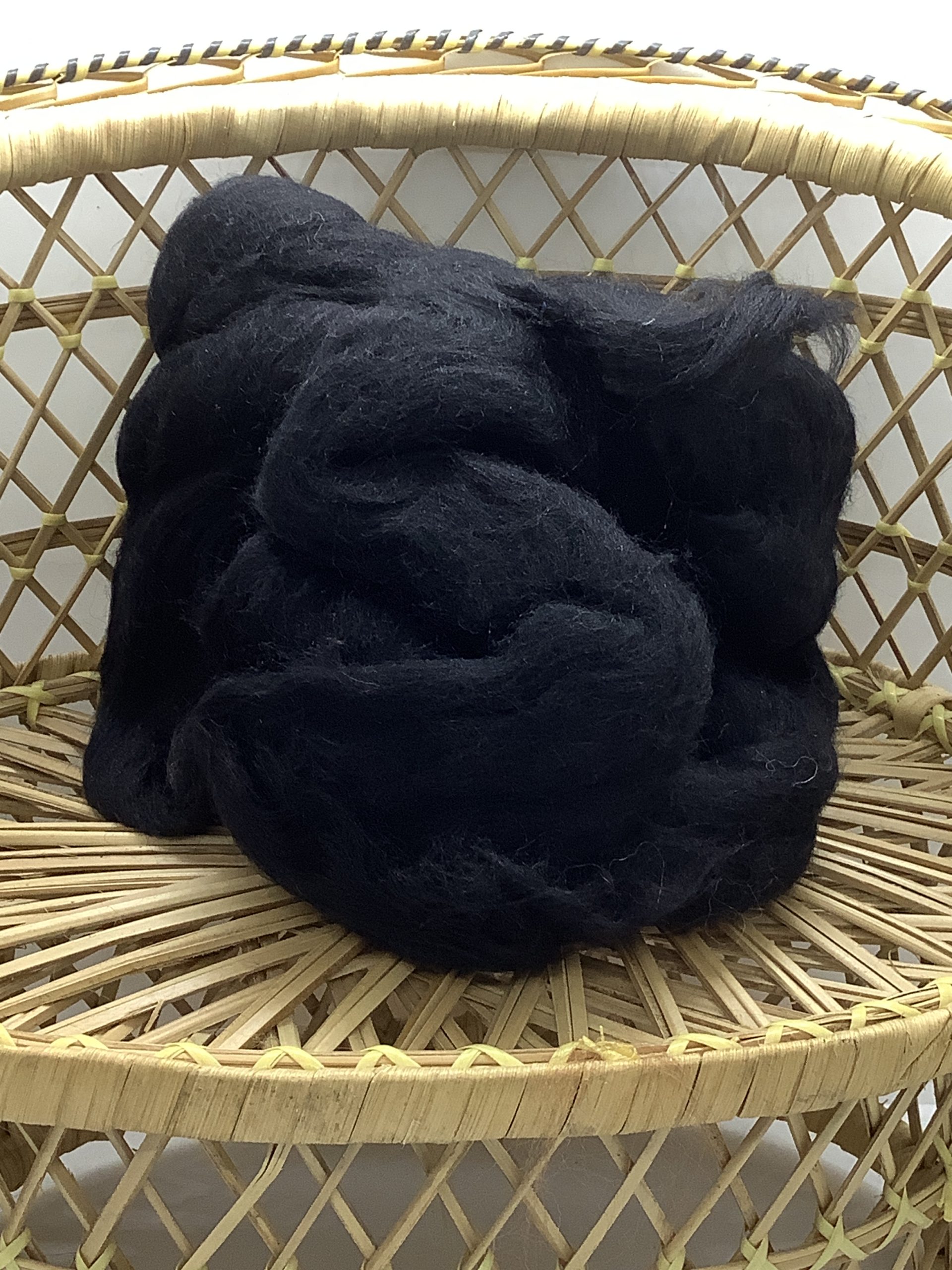 Needle Felting Yarn Wool and Mixed Fibres Black 50g (103) The Dropped