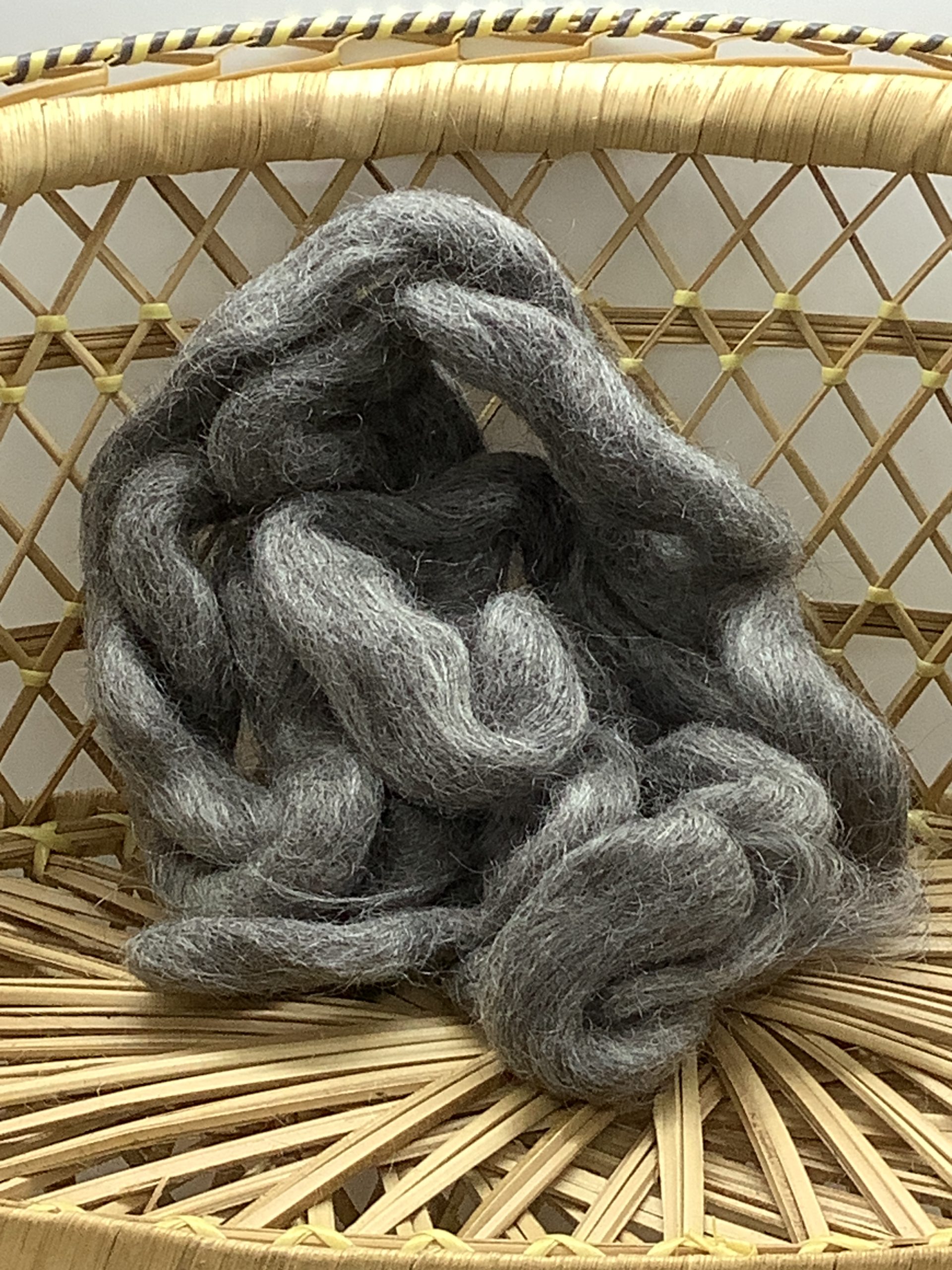 Needle Felting Yarn Wool and Mixed Fibres Grey Mix 50g (152) The