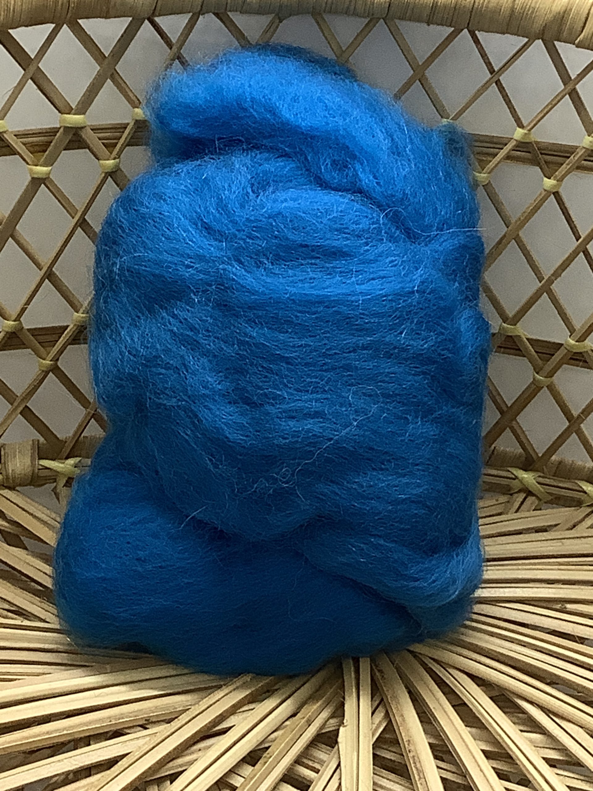 Needle Felting Yarn Wool and Mixed Fibres Kingfisher Blue 56g (110
